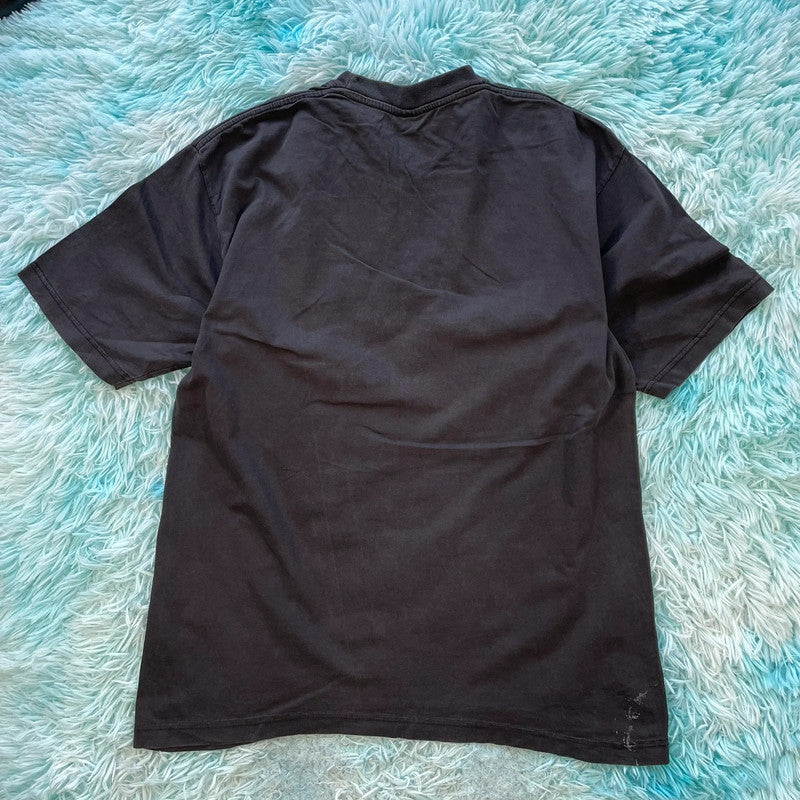 Vintage 90s Black Jamaica Football Graphic T Shirt - XL