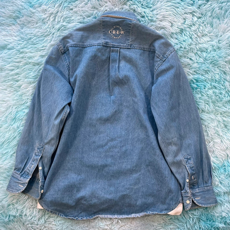Vintage Crew Clothing Denim Polo Shirt - Small