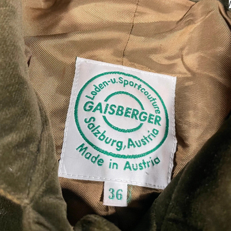 Vintage Khaki Gaisberger Austrian Suede Jacket - Small