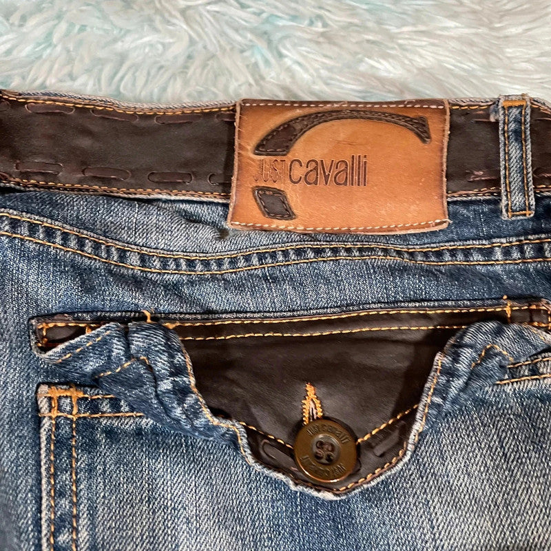 Vintage Just Cavalli Jeans Bleach Patterned - 38W
