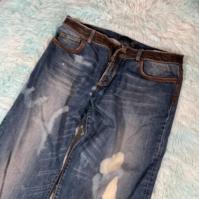 Vintage Just Cavalli Jeans Bleach Patterned - 38W