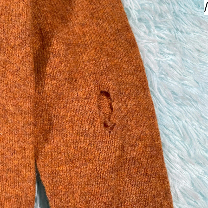 Brown Albam Wool Knitted Jumper - XS