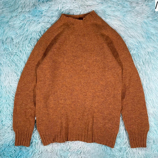 Brown Albam Wool Knitted Jumper - XS