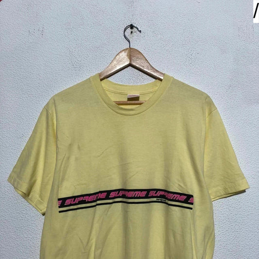 Yellow Supreme T Shirt Graphic - Medium