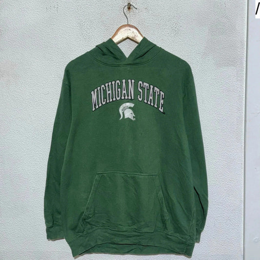 Vintage Green Michigan State Spartans Hoodie - Small