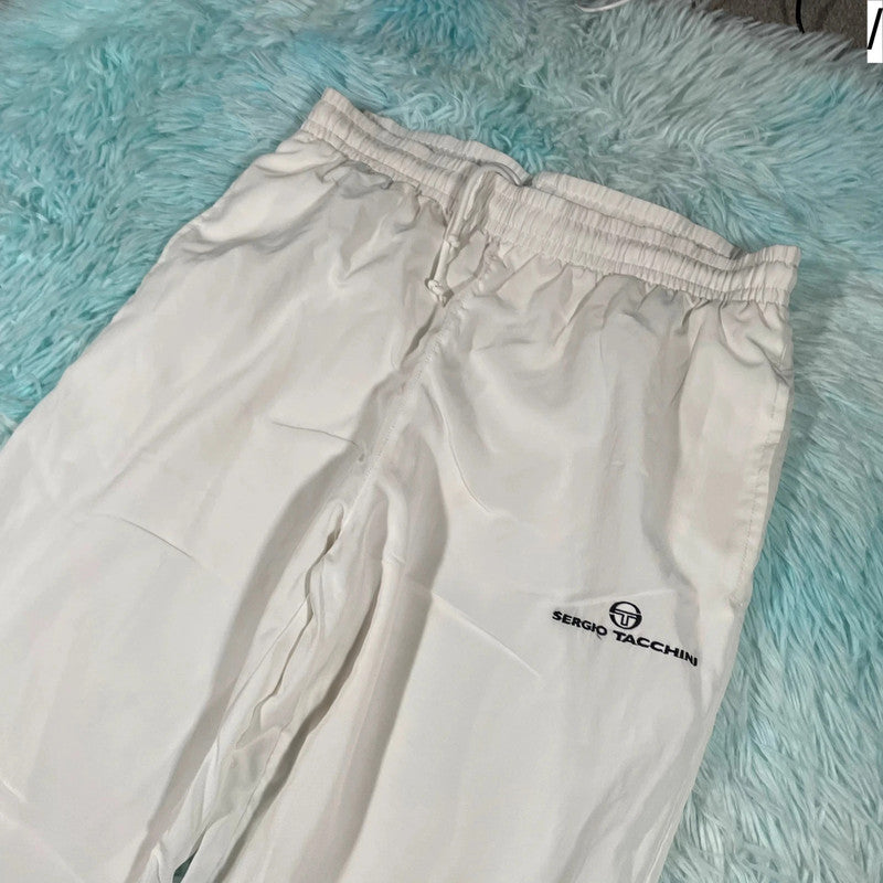 Vintage 90s White Sergio Tacchini Tracksuit Bottoms - Medium