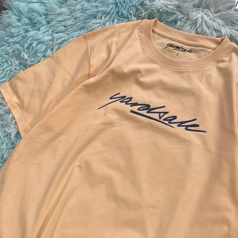 Yellow Yardsale T Shirt Graphic Spellout - Large