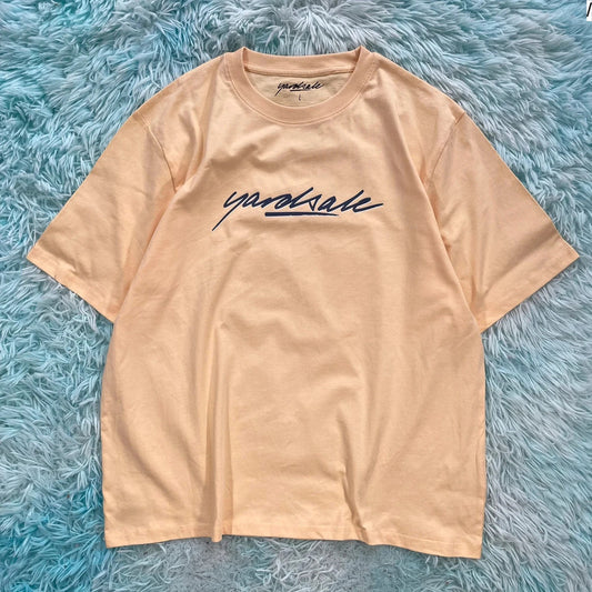 Yellow Yardsale T Shirt Graphic Spellout - Large
