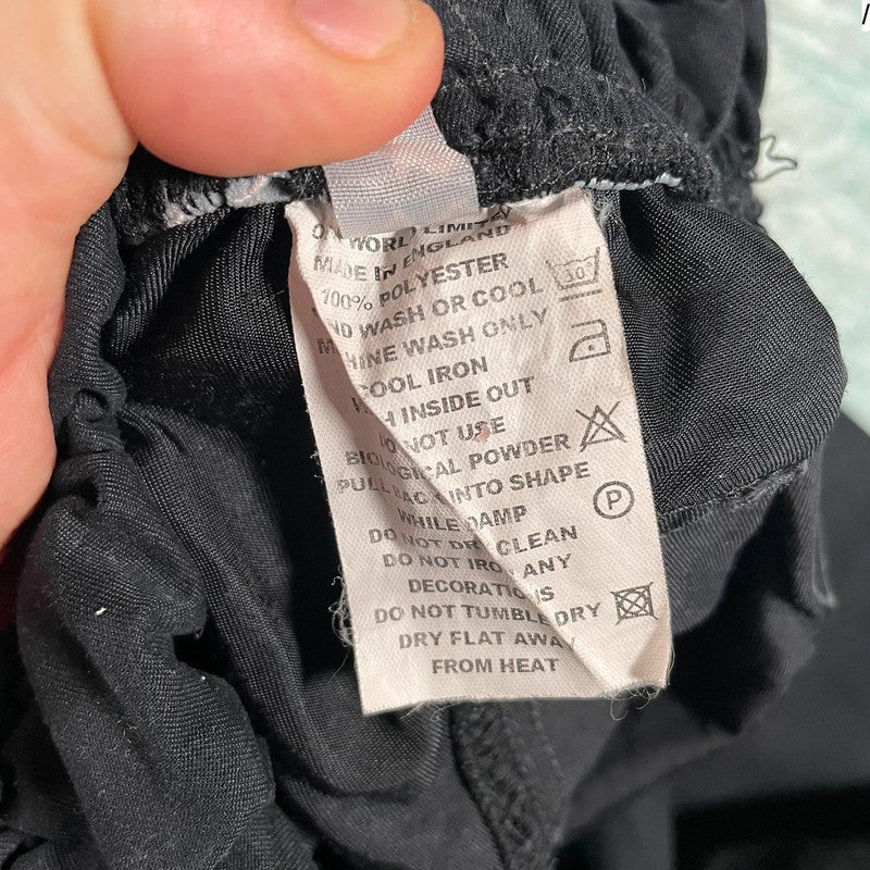 Vintage 90s Black Baggy Surfwear Tracksuit Bottoms - Large
