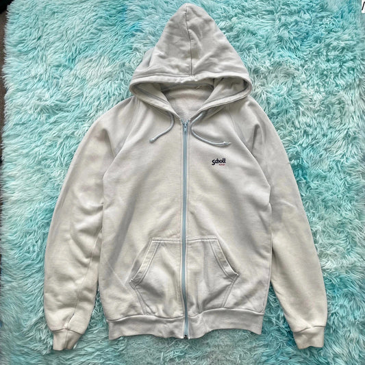 Baby Blue Schott Hoodie Full Zip - Medium