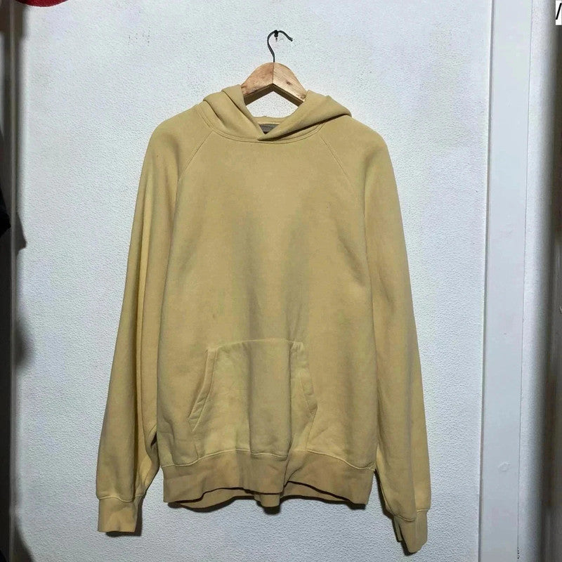 Yellow Essentials Fear of God Blank Hoodie - Large