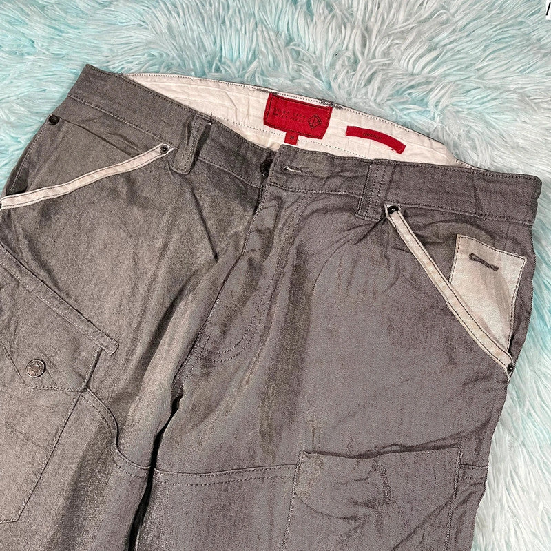 Vintage Grey Denim Jean Shorts Jorts - 34W