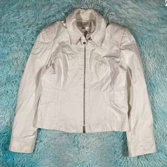 White Karen Millen Fitted Jacket - Size 14