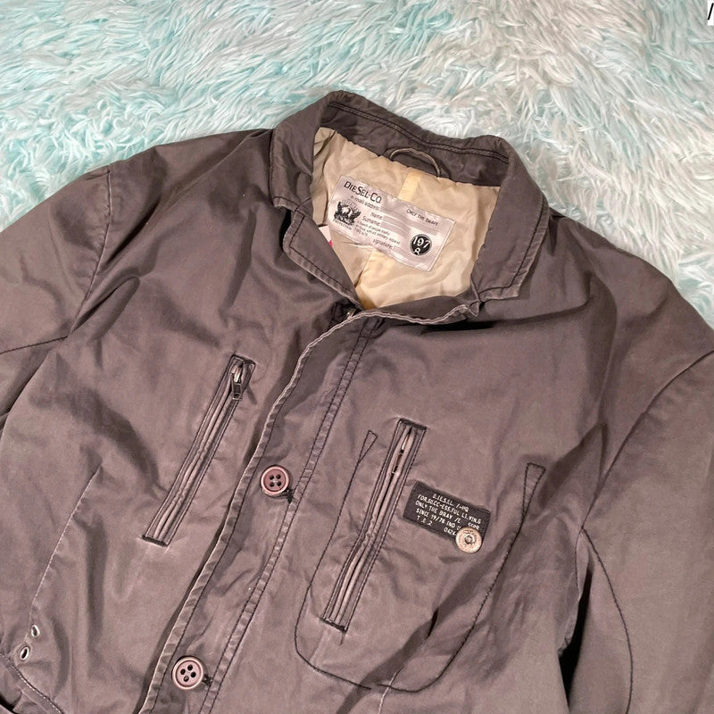 Vintage Grey Diesel Bomber Jacket - XL
