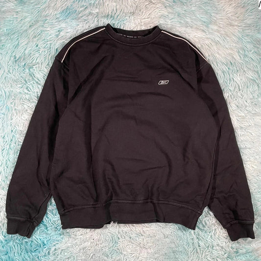 Vintage 00s Black Reebok Sweatshirt - Large