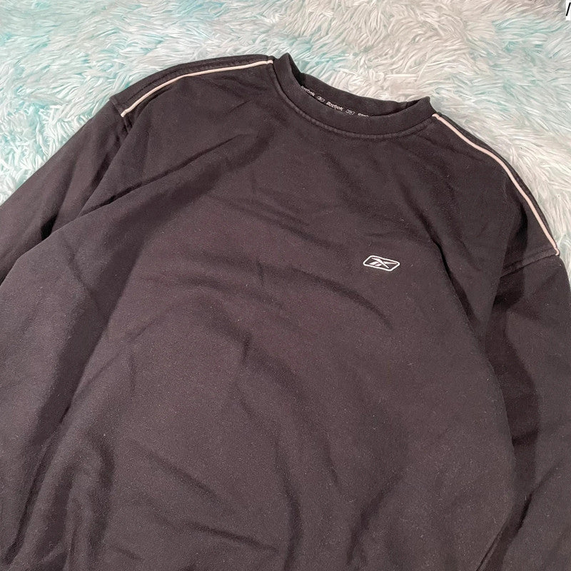 Vintage 00s Black Reebok Sweatshirt - Large