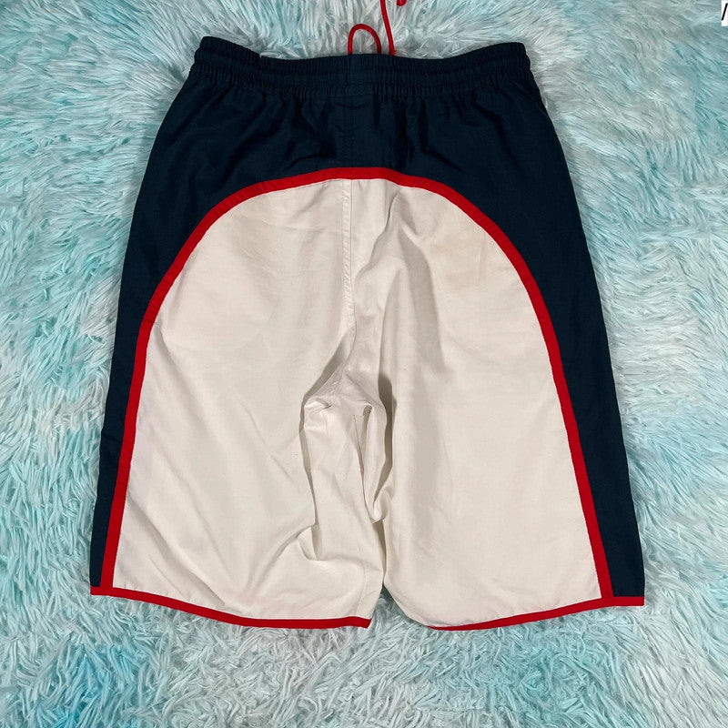 Vintage White & Navy Fila Running Shorts - Medium