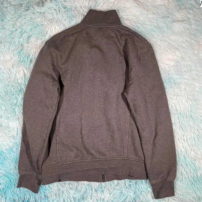 Grey Lacoste Full Zip Sweatshirt - Medium