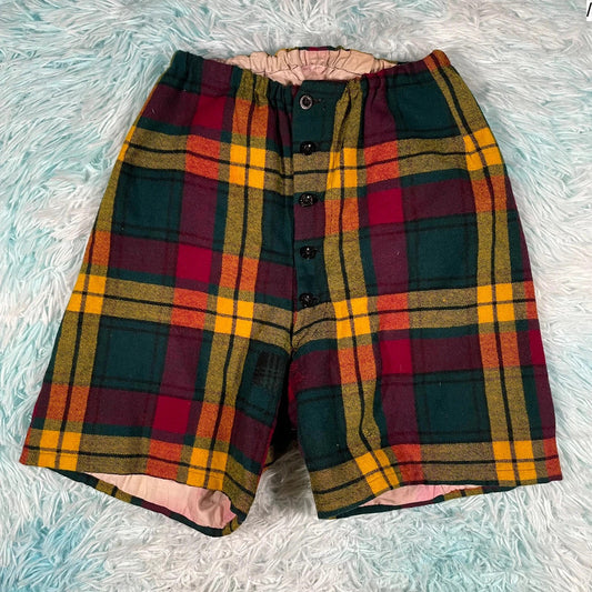 Vintage 70s Tartan Scottish Shorts Cruickshank - Size 8