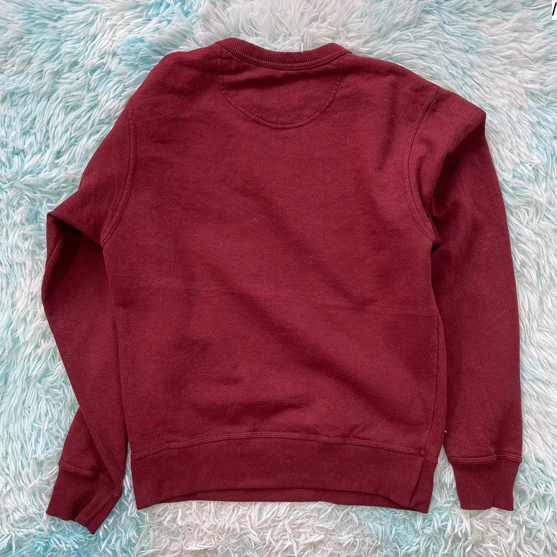Vintage Maroon Champion Plain Sweatshirt - Small