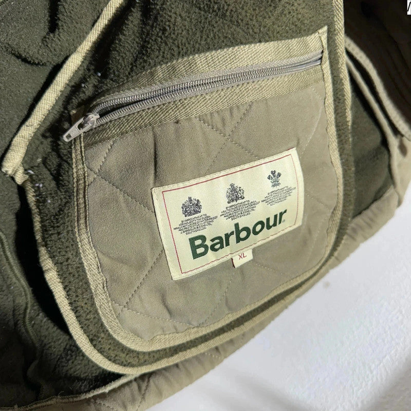 Beige Barbour Quilted Jacket Fleeced - XL