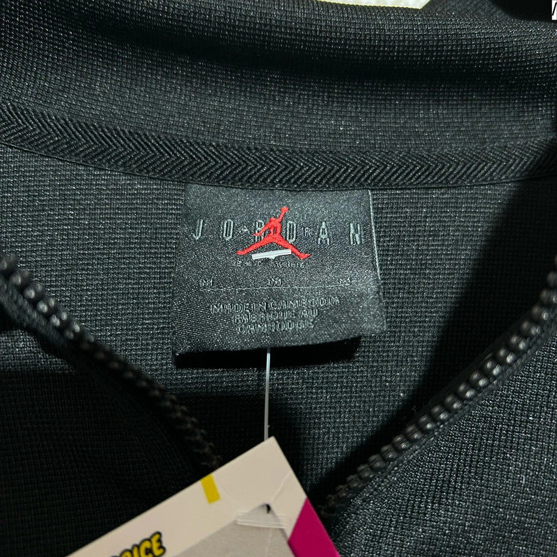 Black & White Jordan Full Zip Tracksuit Hoodie - Medium