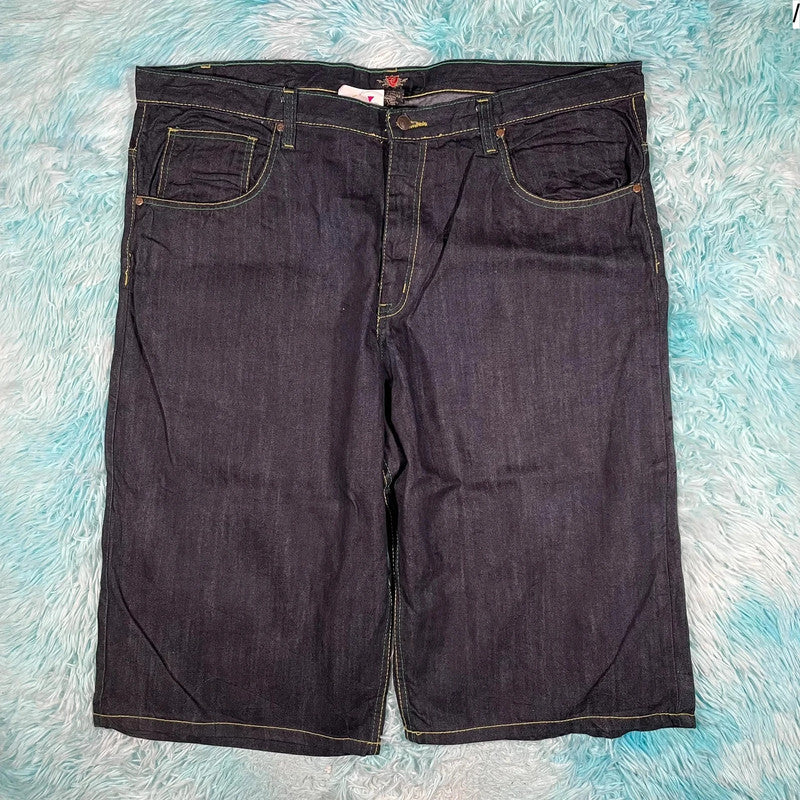 Vintage 90s Navy Jean Short Baggy Jorts - 42W