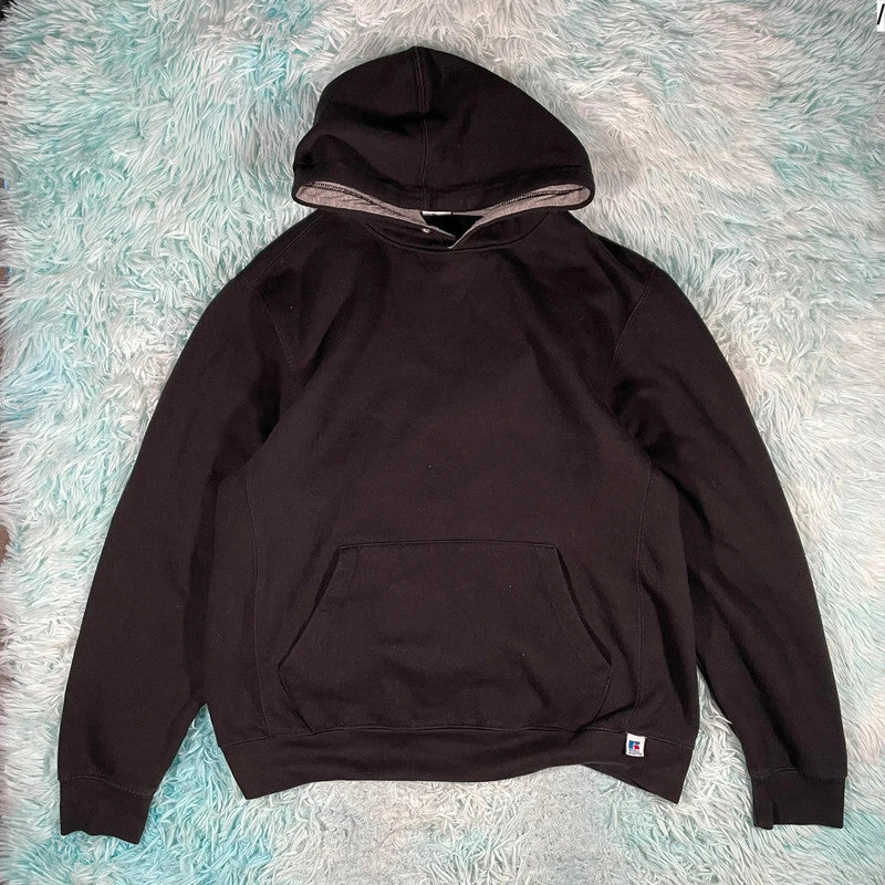 Black Russell Athletic Blank Hoodie - Large