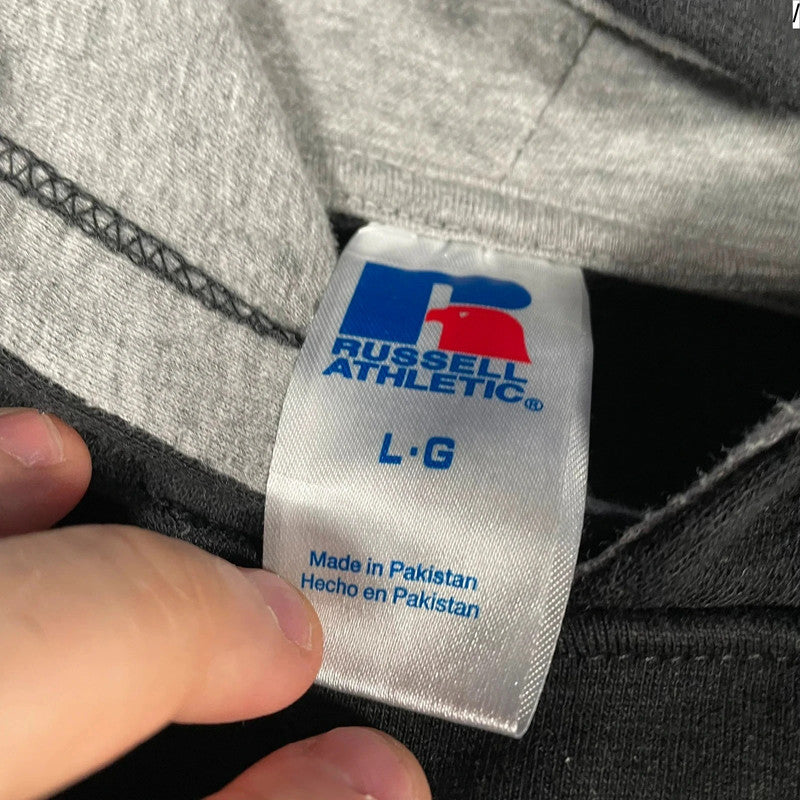 Black Russell Athletic Blank Hoodie - Large