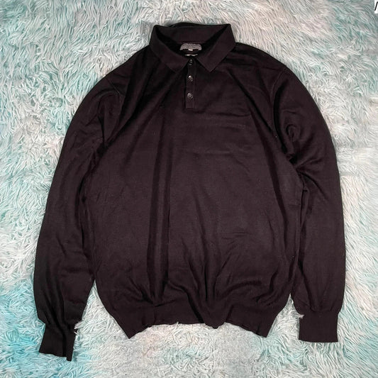 Black Christiano Baldinucci Collared Jumper - Large