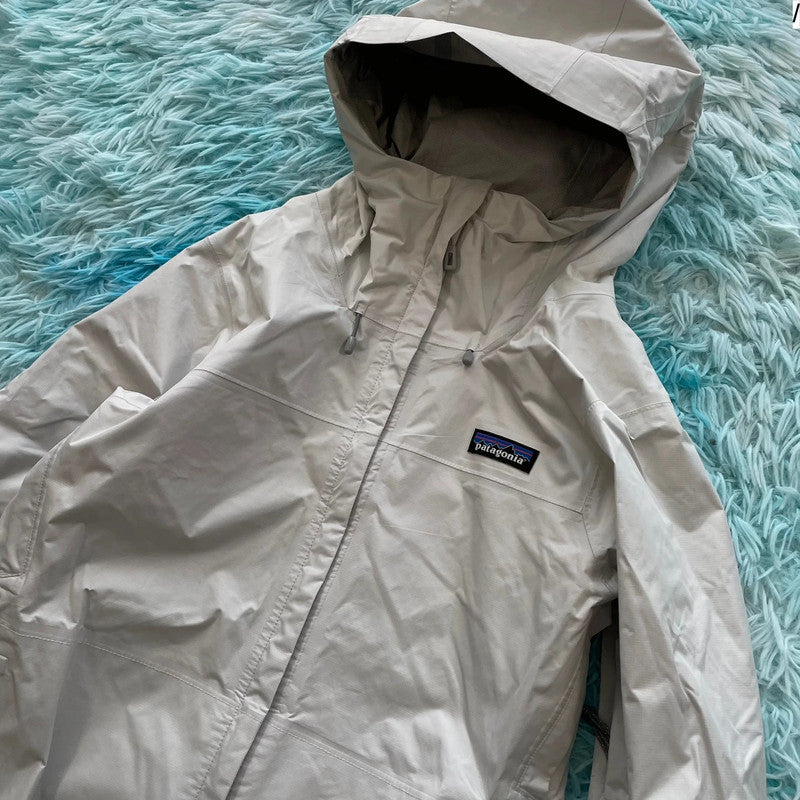 White Patagonia Waterproof Jacket - Womens XS