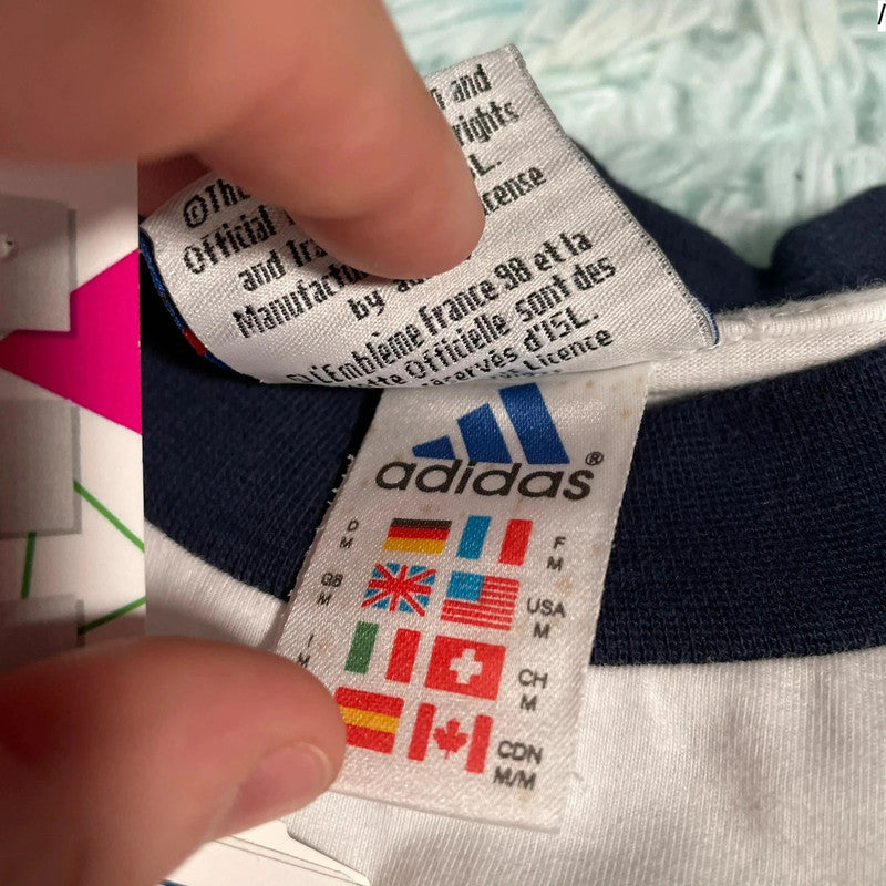 Vintage France 98 England Graphic T Shirt Adidas - Medium