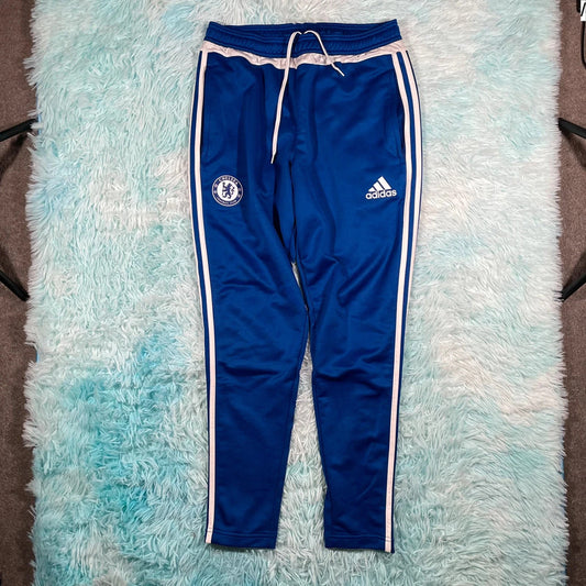 Blue Adidas Chelsea Tracksuit Bottoms - Medium