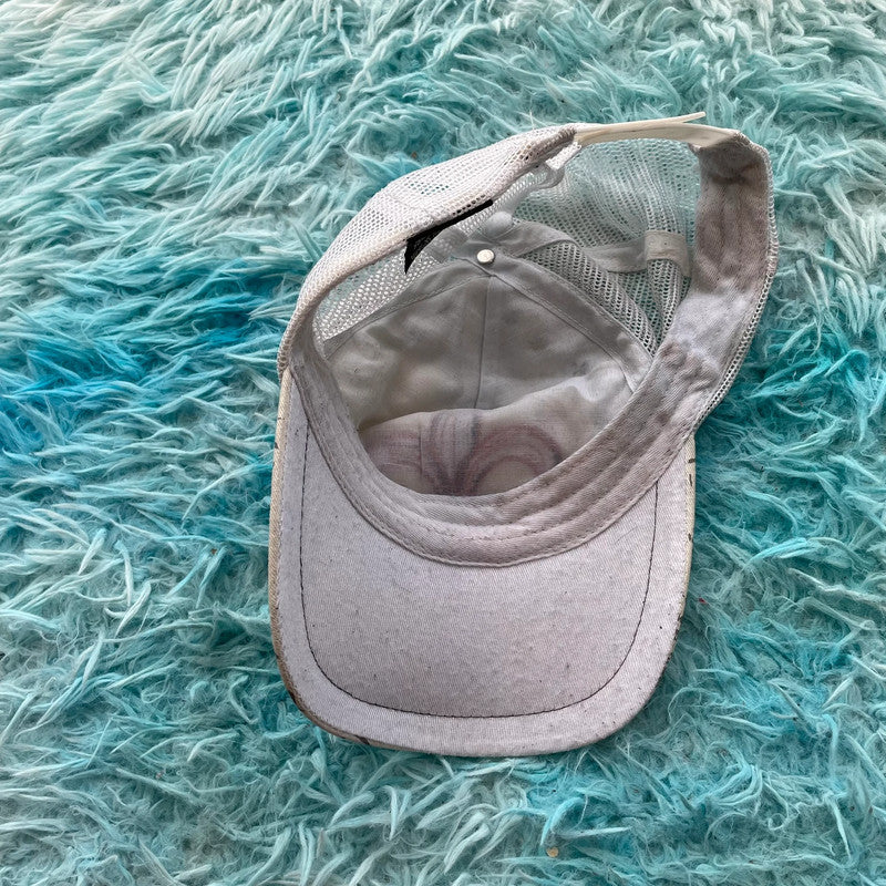 Vintage Y2K White Sequined Cap