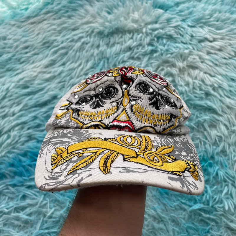 Vintage Y2K White Sequinned Cap