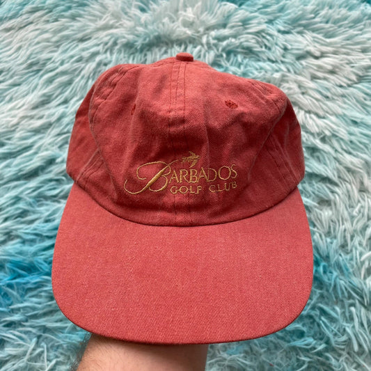 Vintage Red Barbados Golf Cap