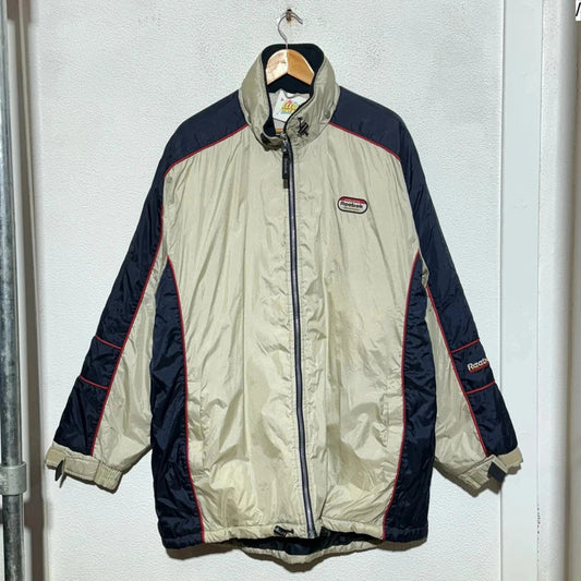 Vintage 90s Beige Reebok Puffer Jacket - Large