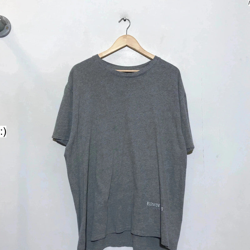 Grey Essentials Fear of God Graphic T Shirt - Large