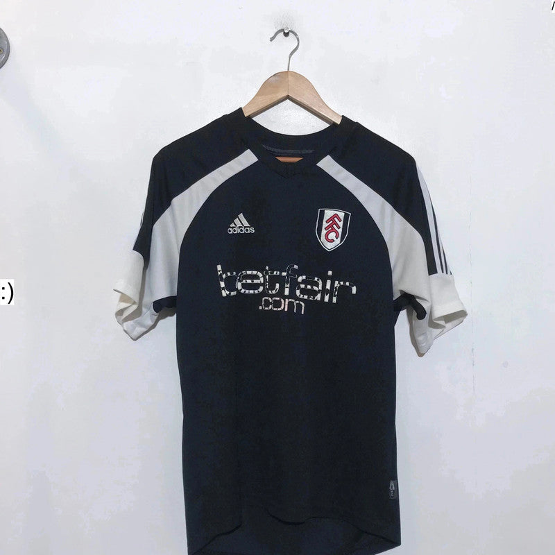 Vintage 2002-2003 Fulham Shirt Away Kit Adidas Black Betfair - Small