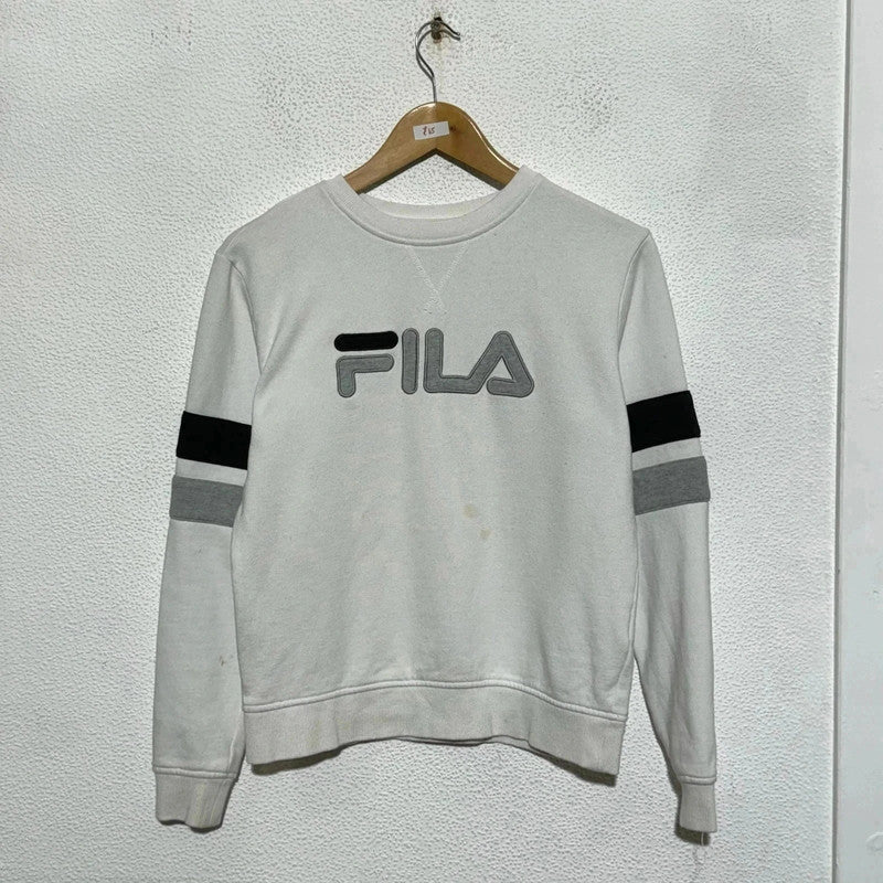 White Fila Sweatshirt Spellout -