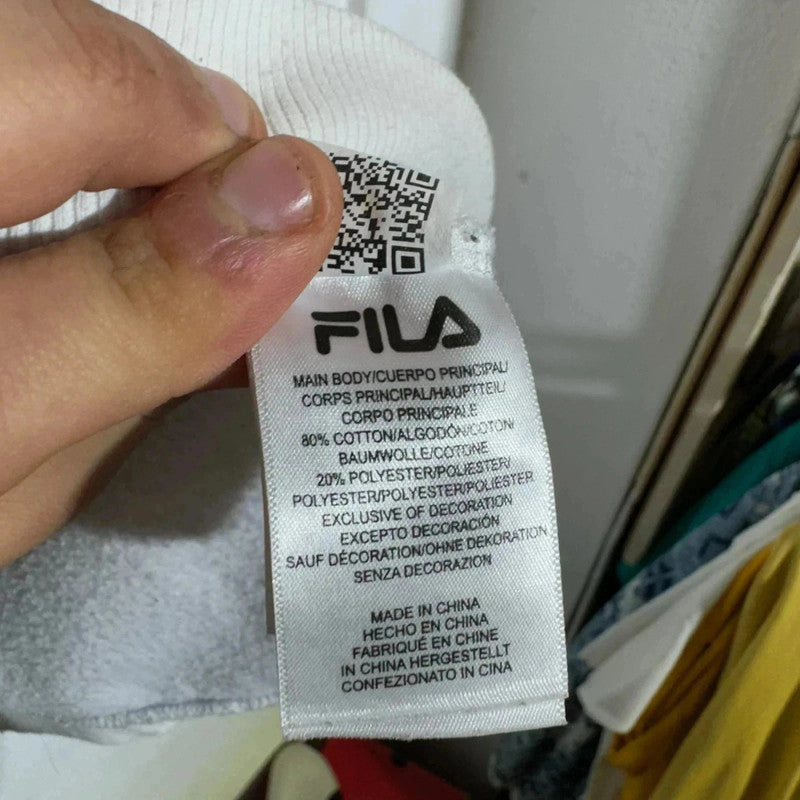 White Fila Sweatshirt Spellout -