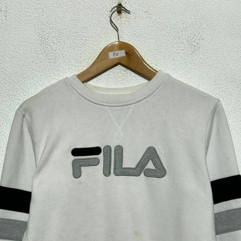 White Fila Sweatshirt Spellout -
