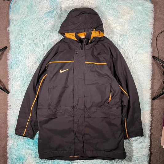Vintage 90s Black Nike Coat - Large