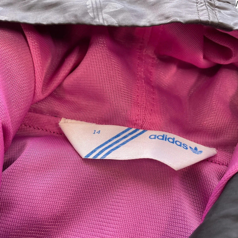 Vintage Black & Pink Adidas Fitted Track Jacket - Size 14