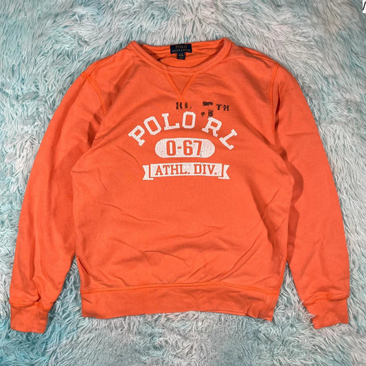 Orange Polo Ralph Lauren Sweatshirt - Large