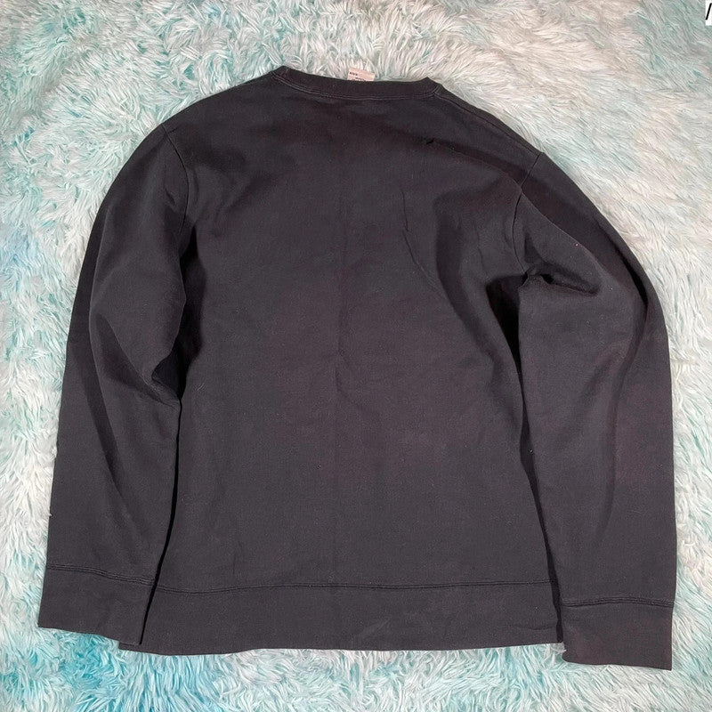 Vintage 90s Black Tommy Hilfiger Jeans Spellout Sweatshirt - Medium