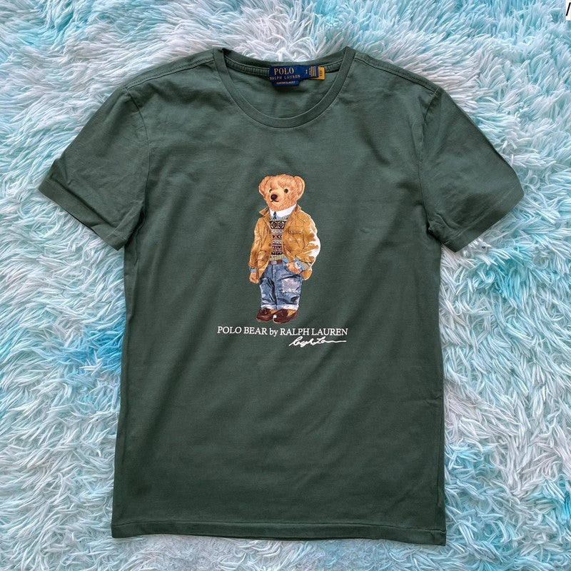 Green Polo Ralph Lauren Polo Bear T Shirt - Small