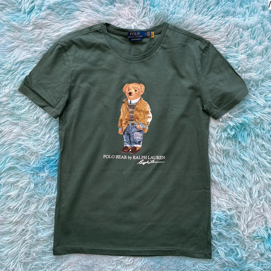 Green Polo Ralph Lauren Polo Bear T Shirt - Small