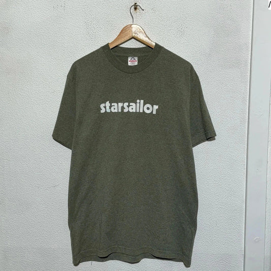 Vintage Khaki Starsailor Graphic T Shirt - Large