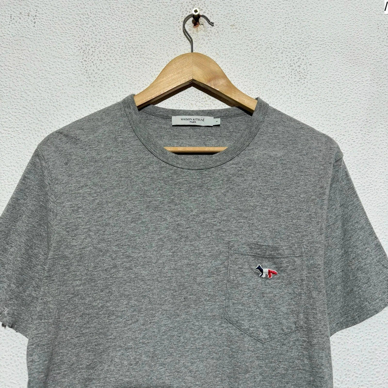 Grey Maison Kitsune T Shirt Plain - Small
